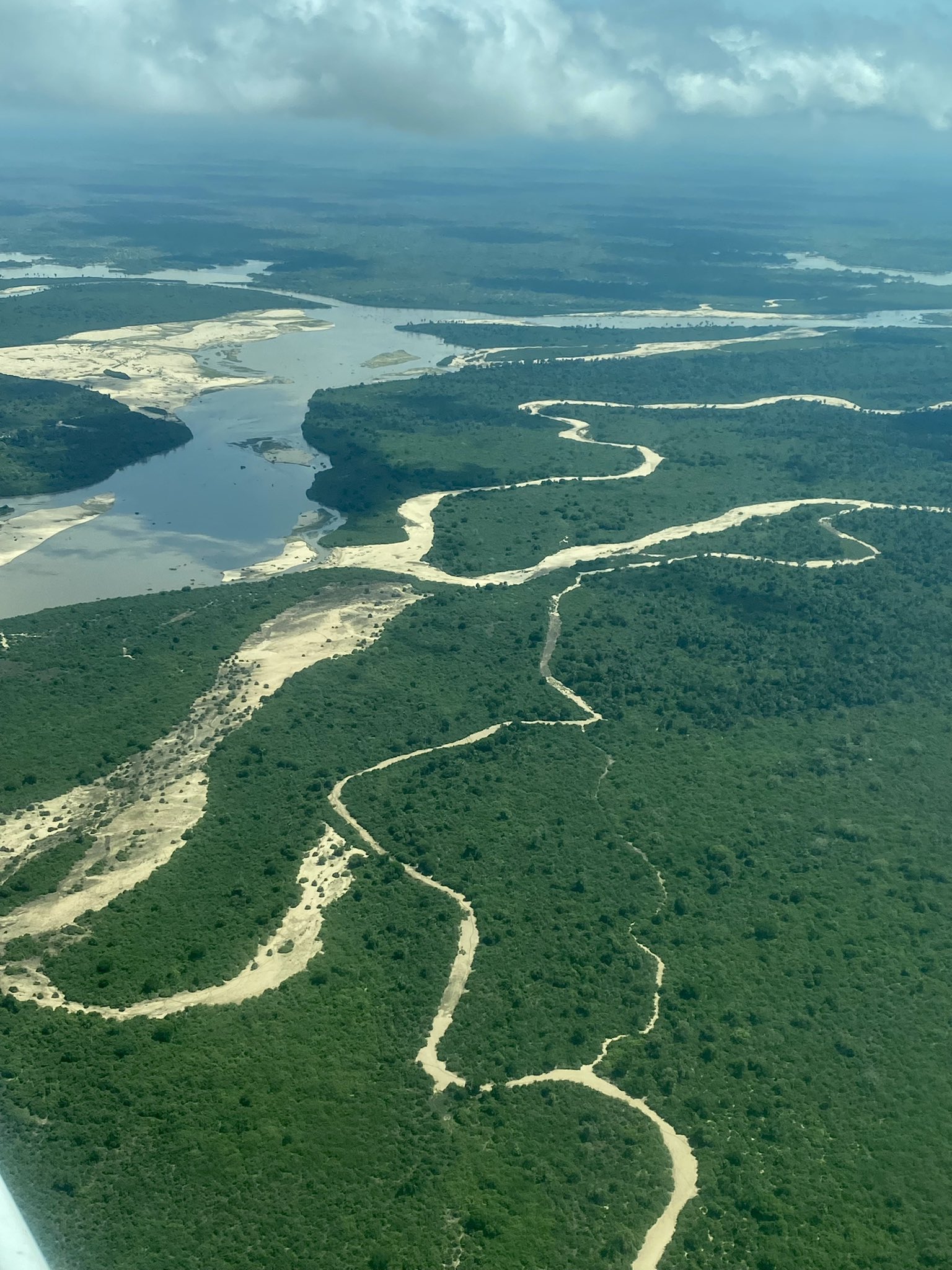 View of Selous Game Reserve from the Sky