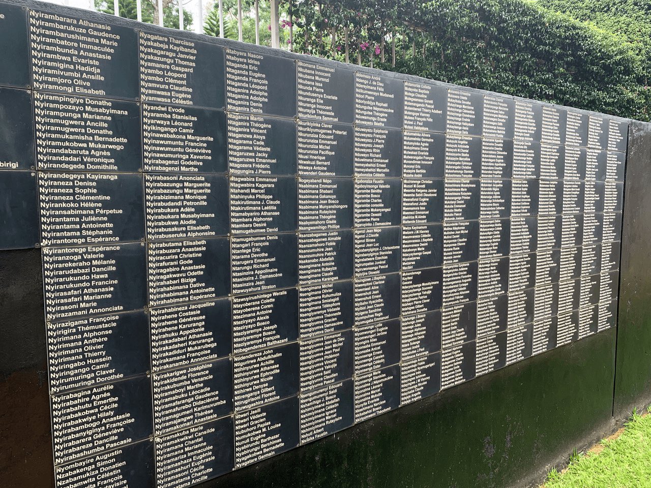 Names of those who died during the Genocide at Kigali Genocide Memorial Centre 