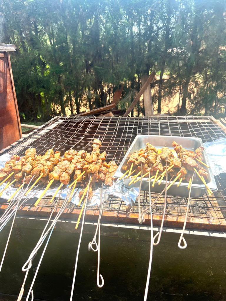 Roasted Meat sold on the streets along highways in Uganda