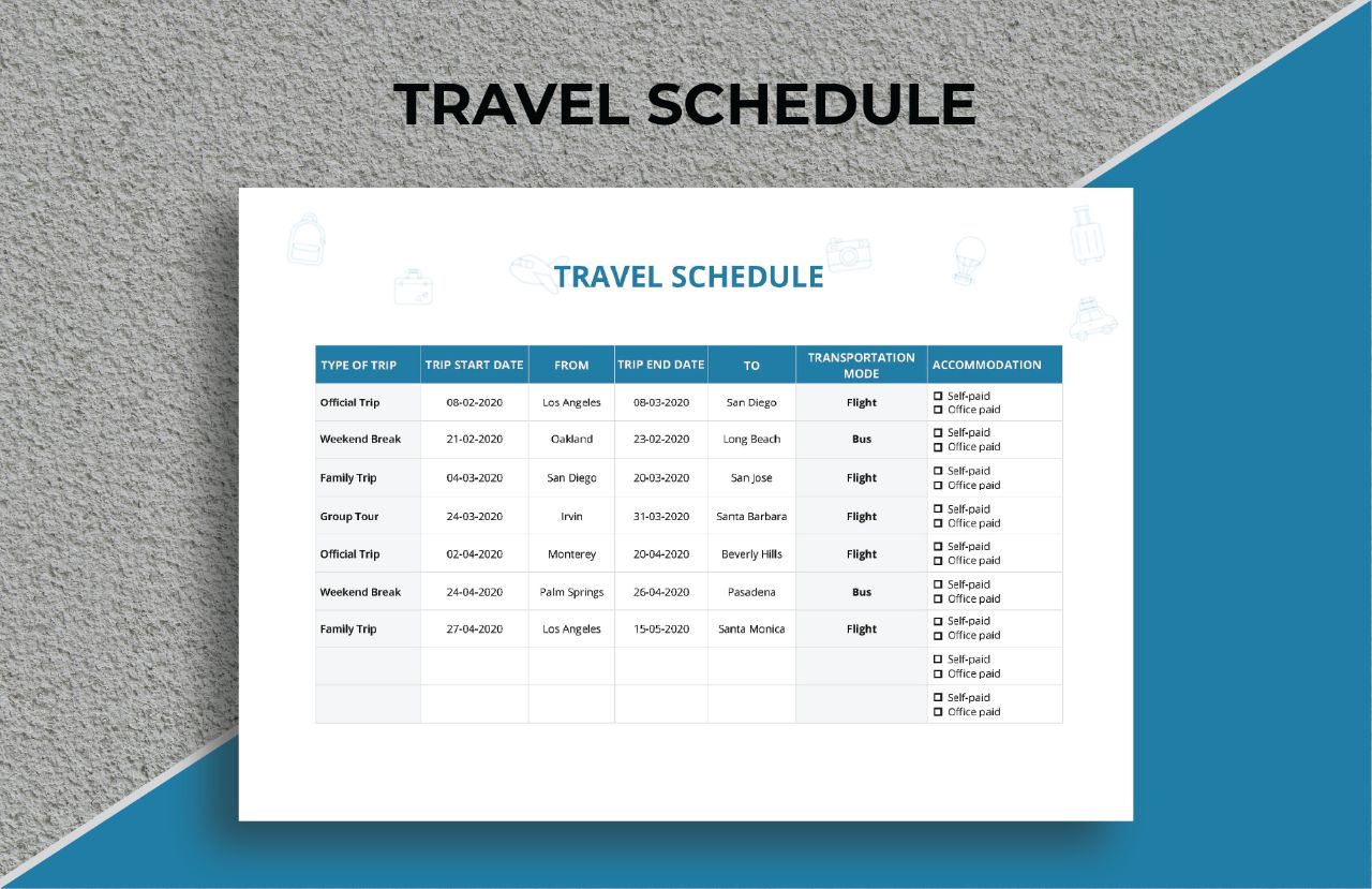 A Travel Schedule