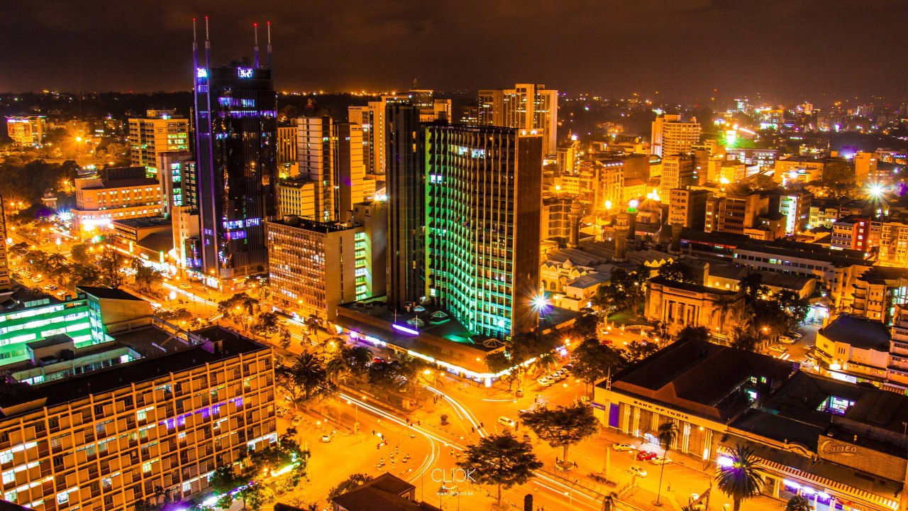 Nairobi, Kenya's Capital, at Night