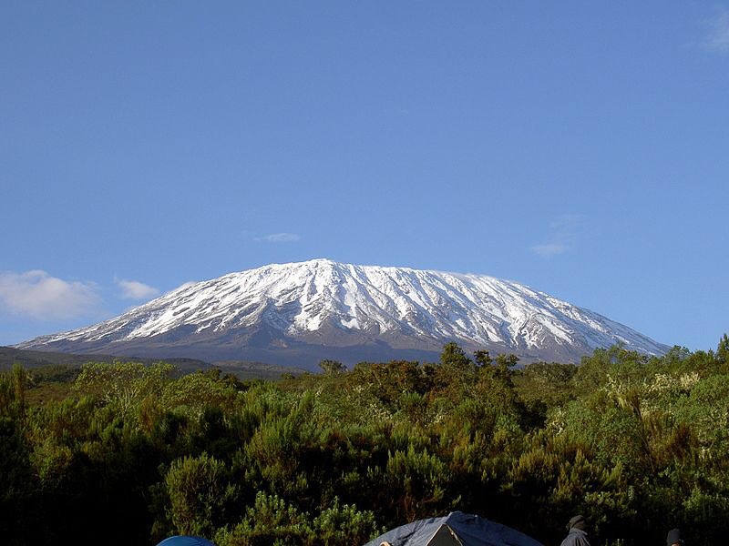 Snow Capped Peak of Mount Kilimanjaro